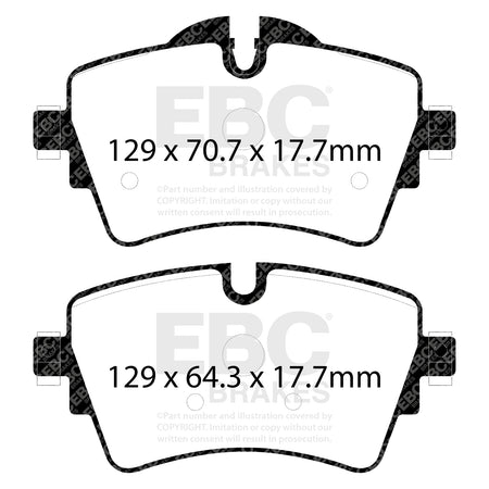 EBC Front RedStuff Brake Pads - BMW 2 Series (F45 Active Tourer) / BMW 2 Series (F46 Gran Tourer) (DP32227C) — view 2