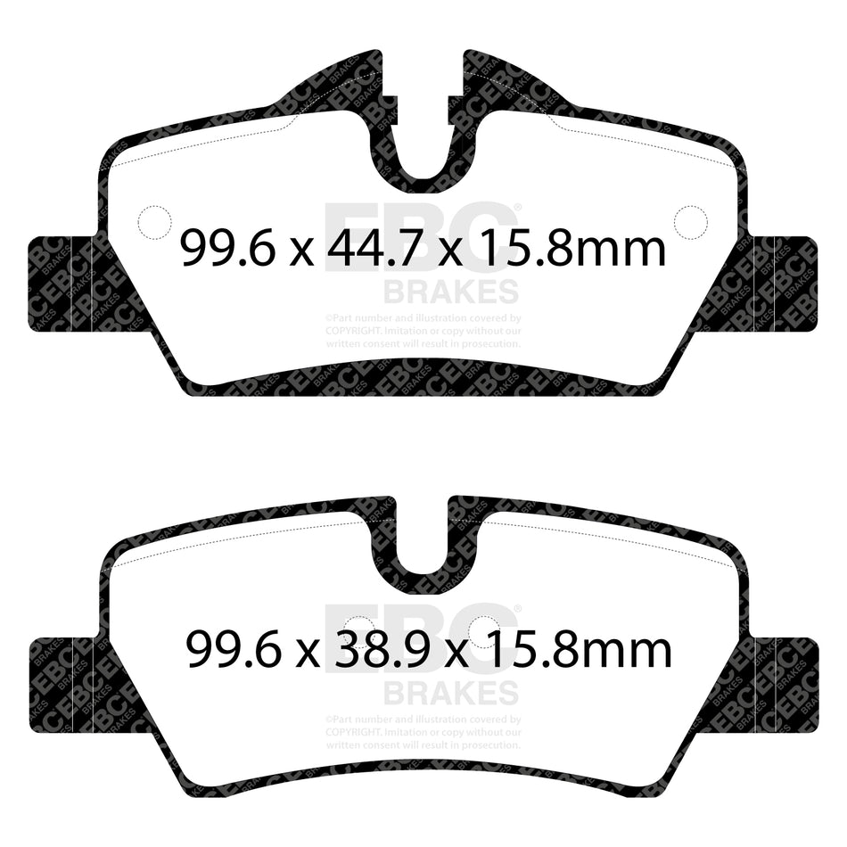EBC Rear Ultimax Brake Pads - Mini Hatch (3rd Gen) (F55) / Mini Hatch (3rd Gen) (F56) (DPX2228) — view 2