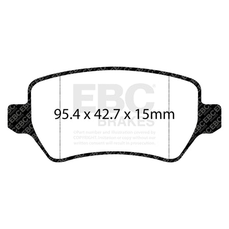 EBC Rear Ultimax Brake Pads - Kia Cee'd (JD) / Kia Procee'd (JD) (DPX2233) — view 2
