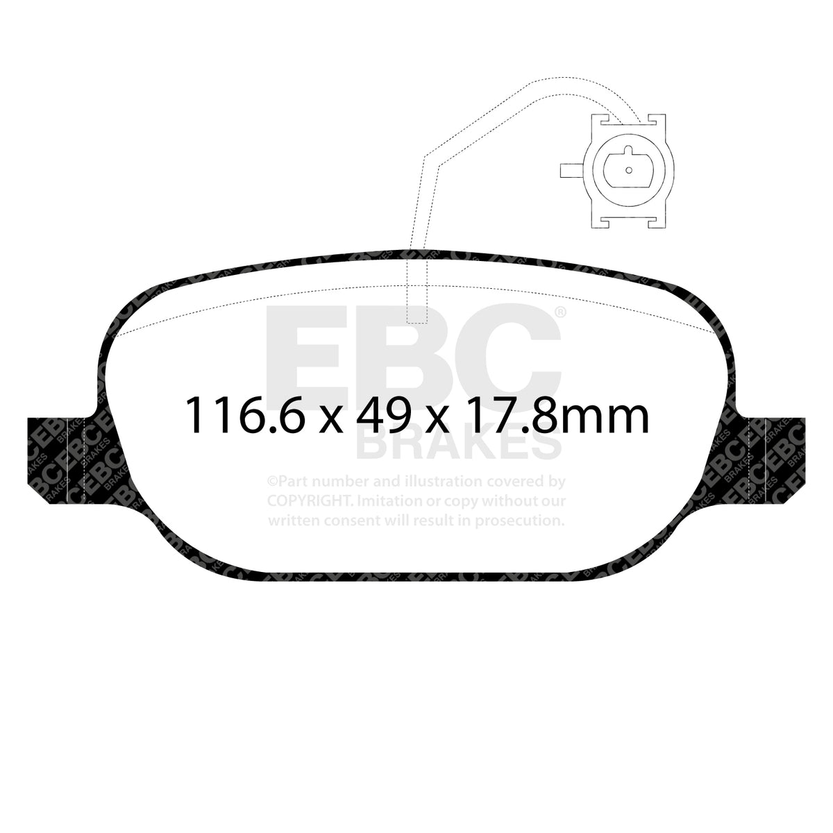 EBC Rear YellowStuff Brake Pads - Alfa Romeo 4C (DP42236R) — view 2