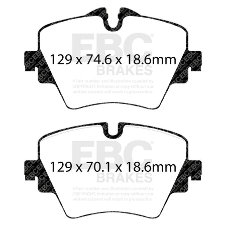 EBC Front BlueStuff Brake Pads - Mini Countryman (F60) / BMW X1 (F48) (DP52245NDX) — view 2