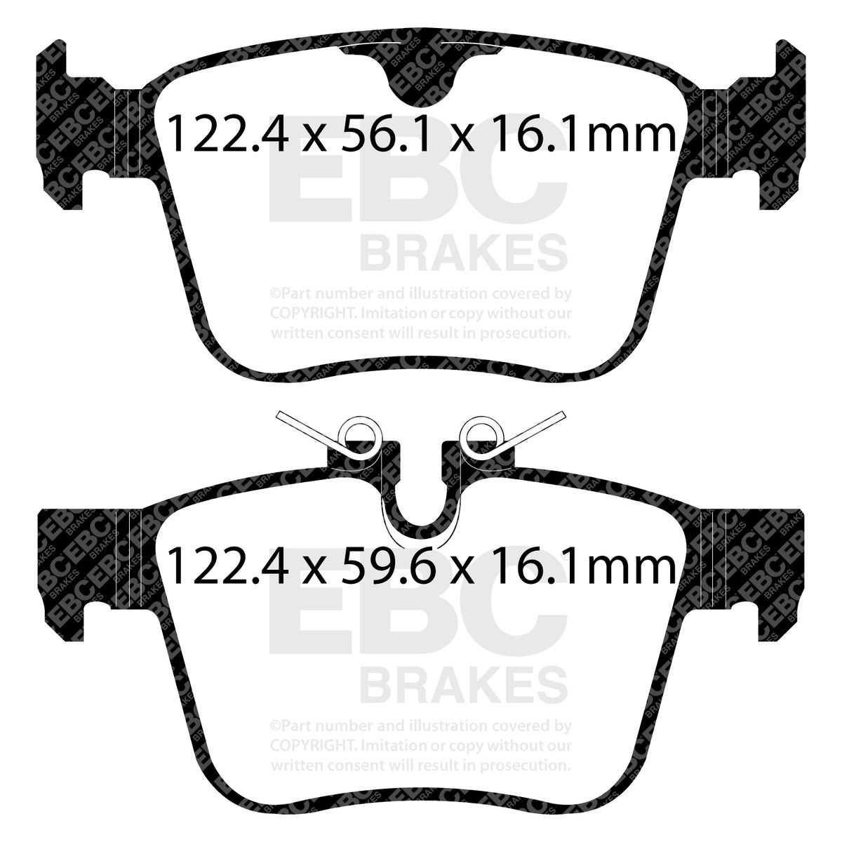 EBC Rear RedStuff Brake Pads - Jaguar XF (X260) / Jaguar Xe (DP32246C) — view 2