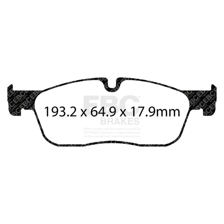 EBC Front Ultimax Brake Pads - Jaguar XF (X260) / Jaguar Xe (DPX2251) — view 2