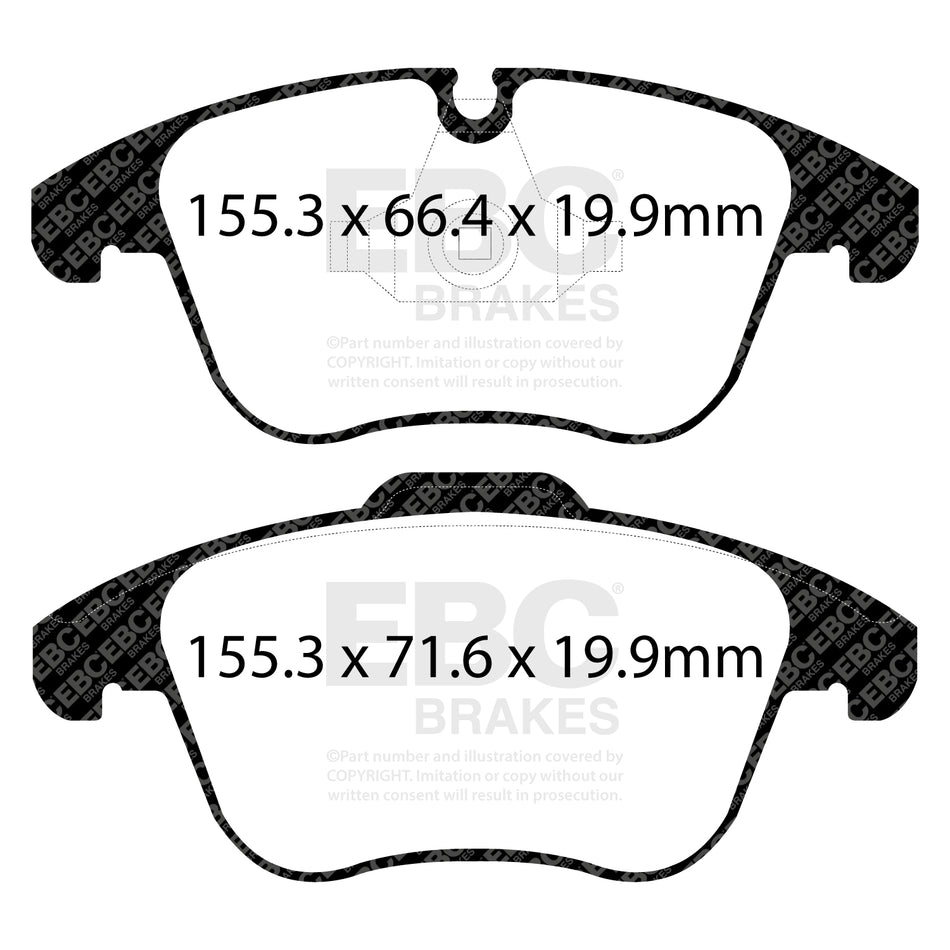 EBC Front YellowStuff Brake Pads - Jaguar Xe (DP42252R) — view 2