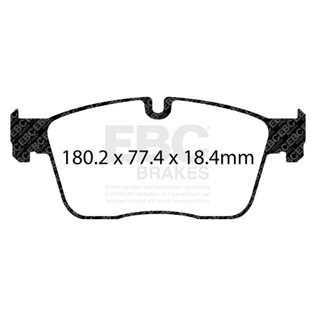 EBC Front Ultimax Brake Pads - Jaguar XF (X260) / Land Rover Range Rover Velar (DPX2253) — view 2