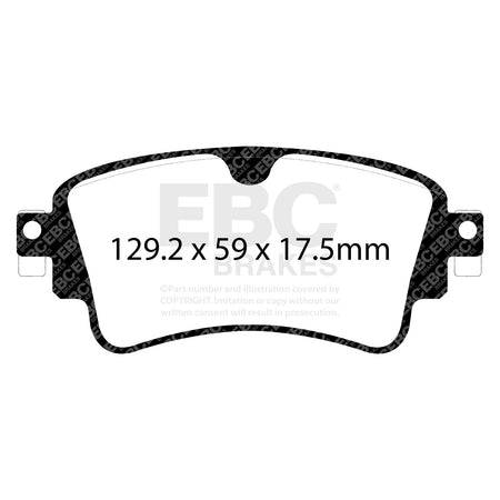 EBC Rear YellowStuff Brake Pads - Audi A5 / Audi A4 (DP42254R) — view 2