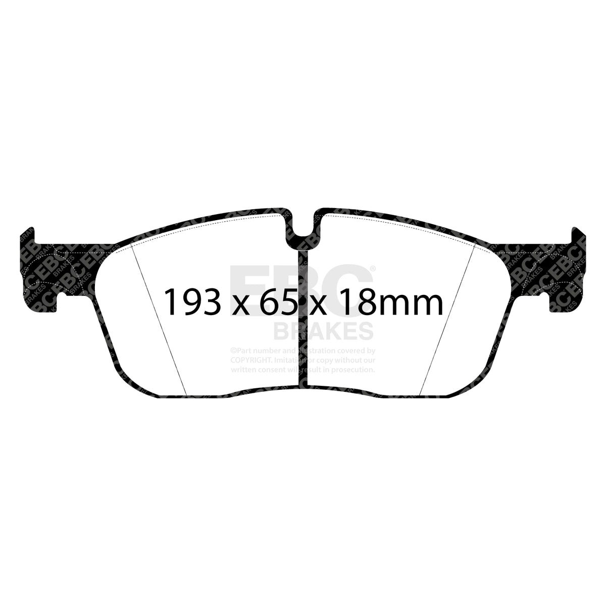 EBC Front YellowStuff Brake Pads - Land Rover Discovery Sport (L550) / Land Rover Range Rover Evoque (DP42255R) — view 2