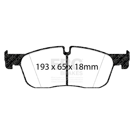 EBC Front YellowStuff Brake Pads - Land Rover Discovery Sport (L550) / Land Rover Range Rover Evoque (DP42255R) — view 2