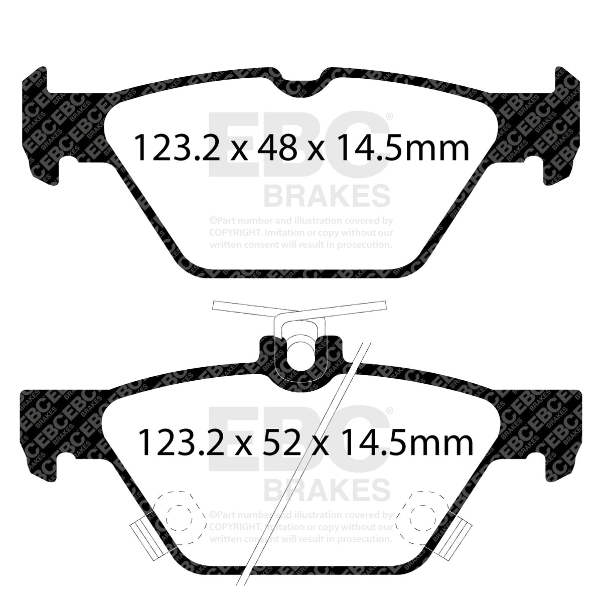 EBC Rear GreenStuff Brake Pads - Subaru Outback / Subaru Xv (DP22257) — view 2
