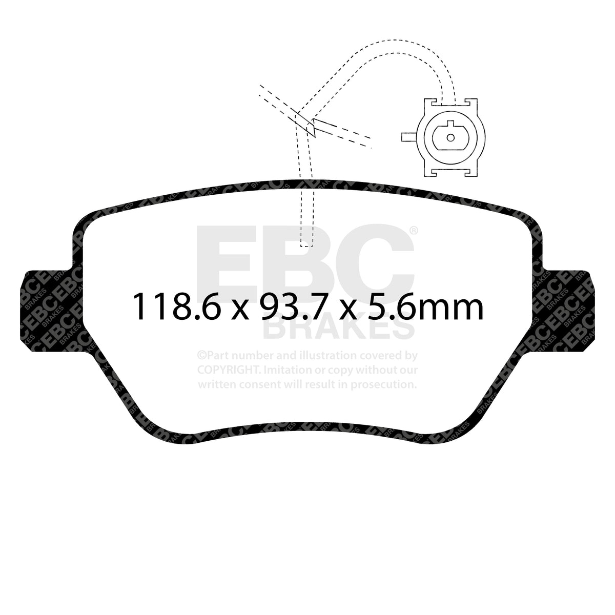 EBC Rear RedStuff Brake Pads - Maserati Ghibli (M157) / Maserati Quattroporte (M156) (DP32258C) — view 2