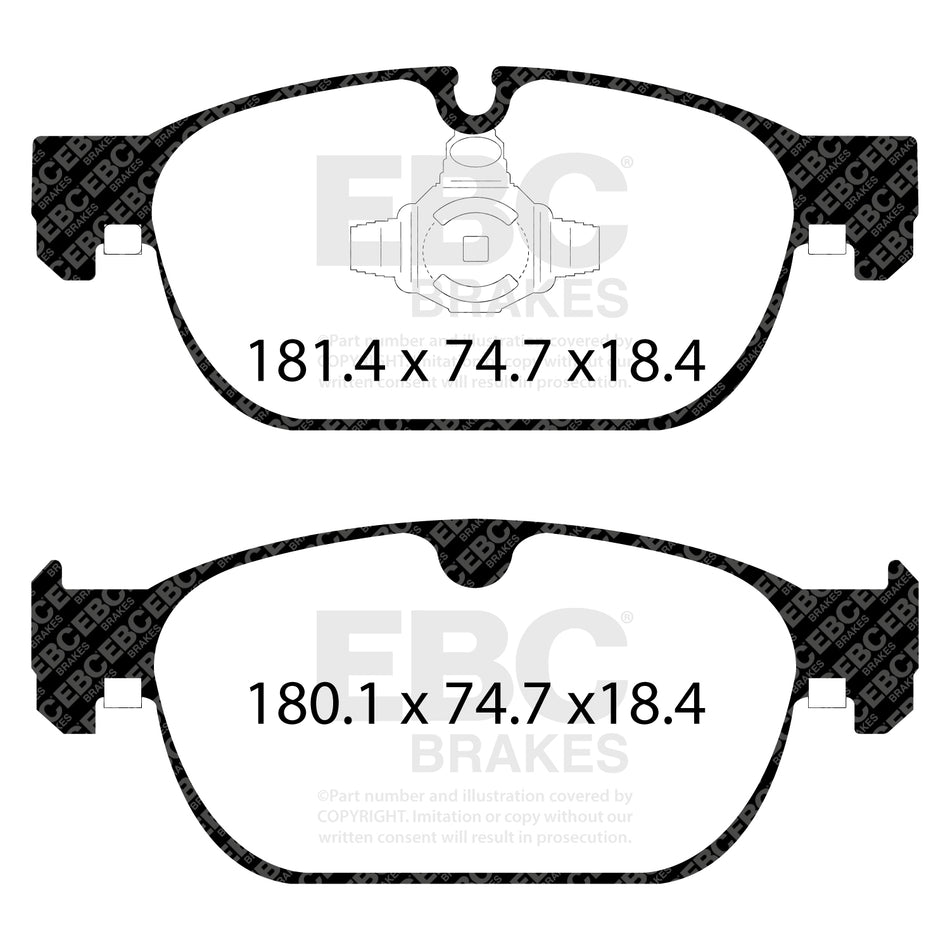 EBC Front YellowStuff Brake Pads - Volvo Xc60 (2nd Gen) / Volvo Xc90 (2nd Gen) (DP42260R) — view 2
