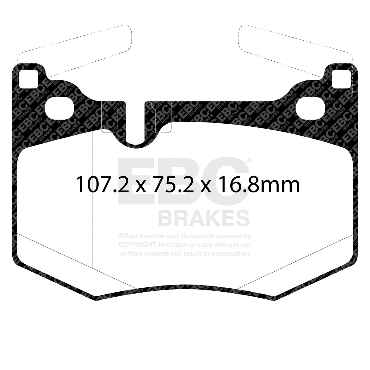 EBC Rear YellowStuff Brake Pads - Lexus Rcf / Lexus Gsf (DP42261R) — view 2