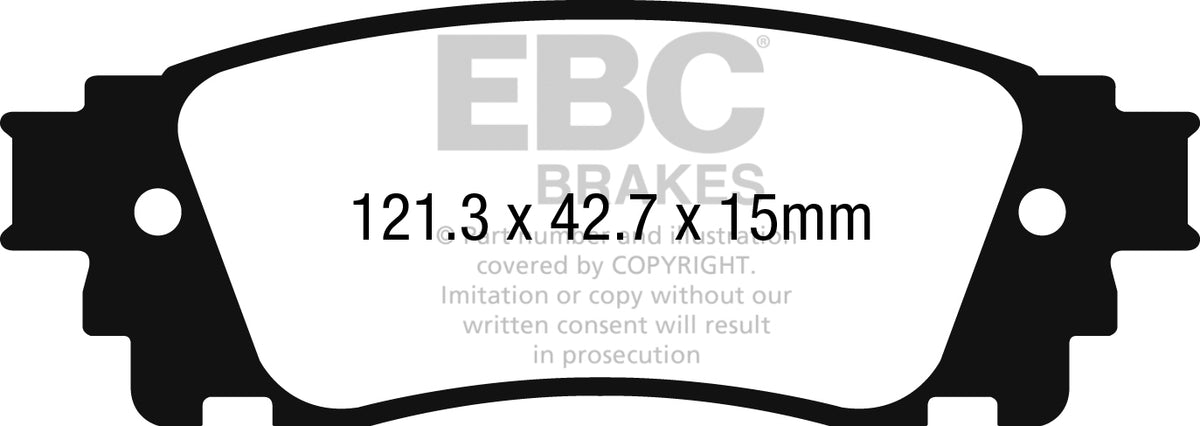 EBC Rear Ultimax Brake Pads - Lexus NX200 / Lexus NX200T (DPX2262)
