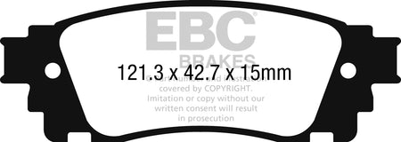 EBC Rear Ultimax Brake Pads - Lexus NX200 / Lexus NX200T (DPX2262)