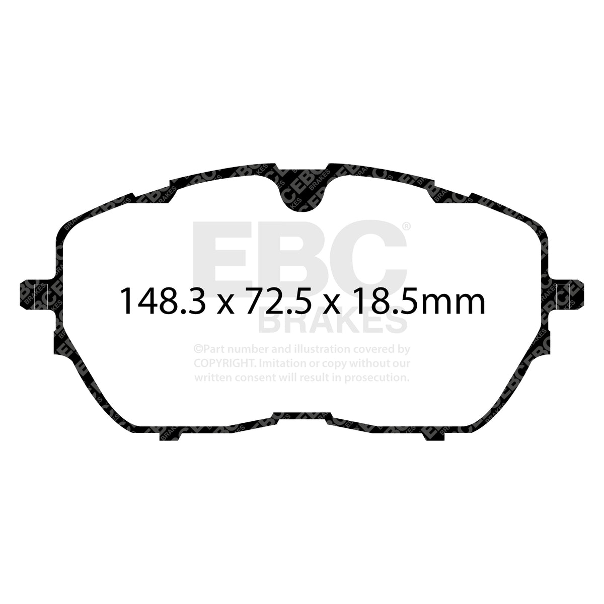 EBC Front Ultimax Brake Pads - Peugeot 308 / Peugeot 508 (DPX2265) — view 2