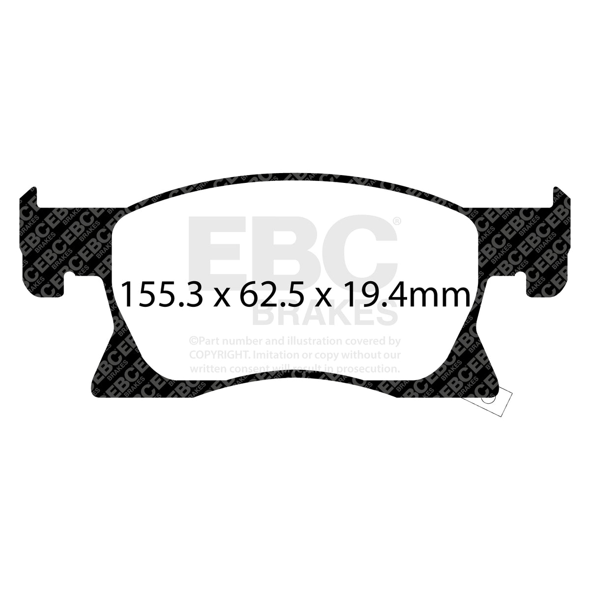 EBC Front Ultimax Brake Pads - Opel Astra (K) / Vauxhall Astra (K) (DPX2267) — view 2