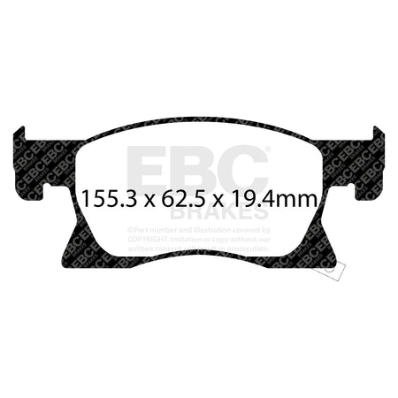 EBC Front Ultimax Brake Pads - Opel Astra (K) / Vauxhall Astra (K) (DPX2267) — view 2