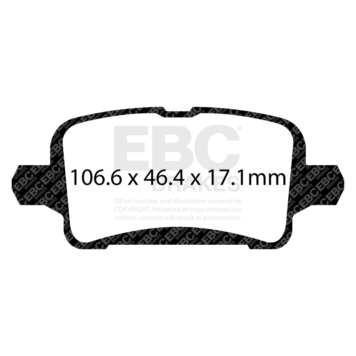 EBC Rear Ultimax Brake Pads - Opel Astra (K) / Vauxhall Astra (K) (DPX2268) — view 2
