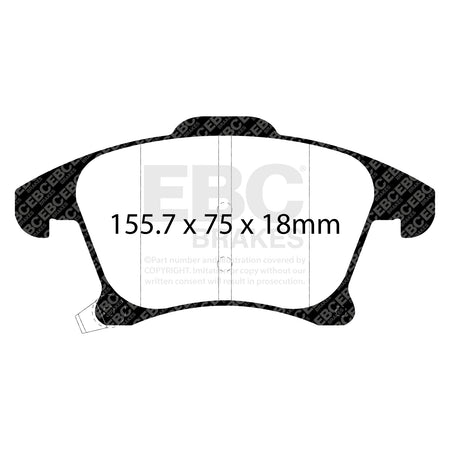 EBC Front Ultimax Brake Pads - Ford Mondeo (DPX2269) — view 2