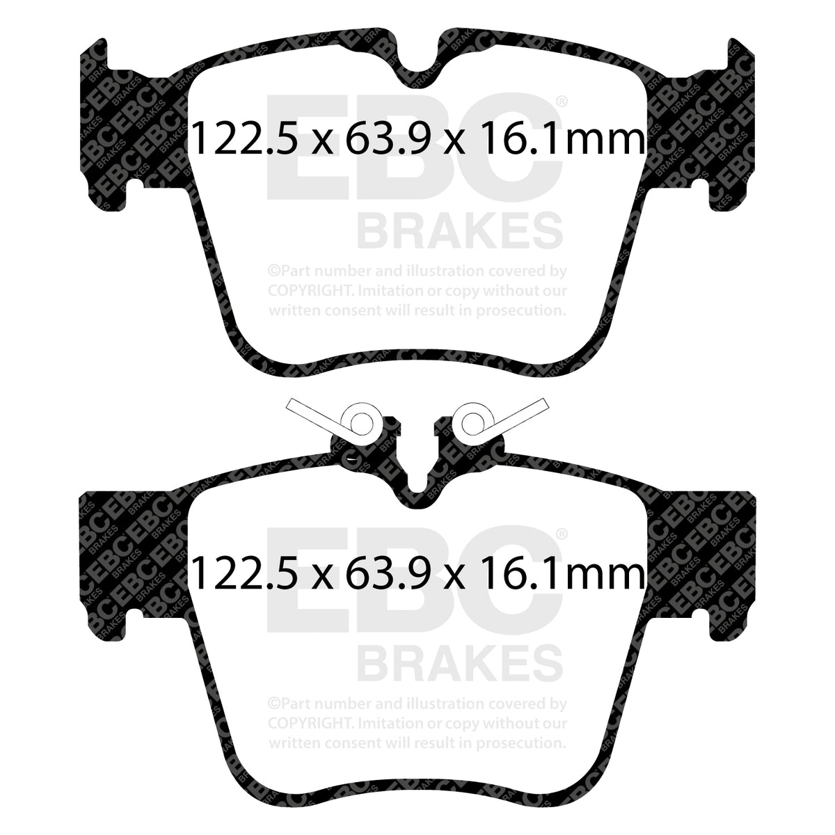 EBC Rear BlueStuff Brake Pads - Mercedes-Benz GLC-Class (X253) / Mercedes-Benz Glc Class (C253) (DP52270NDX) — view 2
