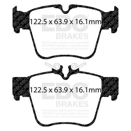 EBC Rear BlueStuff Brake Pads - Mercedes-Benz GLC-Class (X253) / Mercedes-Benz Glc Class (C253) (DP52270NDX) — view 2