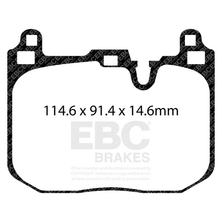 EBC Front YellowStuff Brake Pads - Mini Hatch (3rd Gen) (F55) / Mini Hatch (3rd Gen) (F56) (DP42271R) — view 2