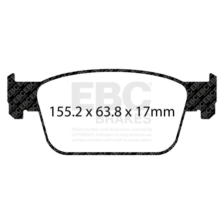 EBC Front RedStuff Brake Pads - Audi A5 / Audi A4 (DP32273C) — view 2