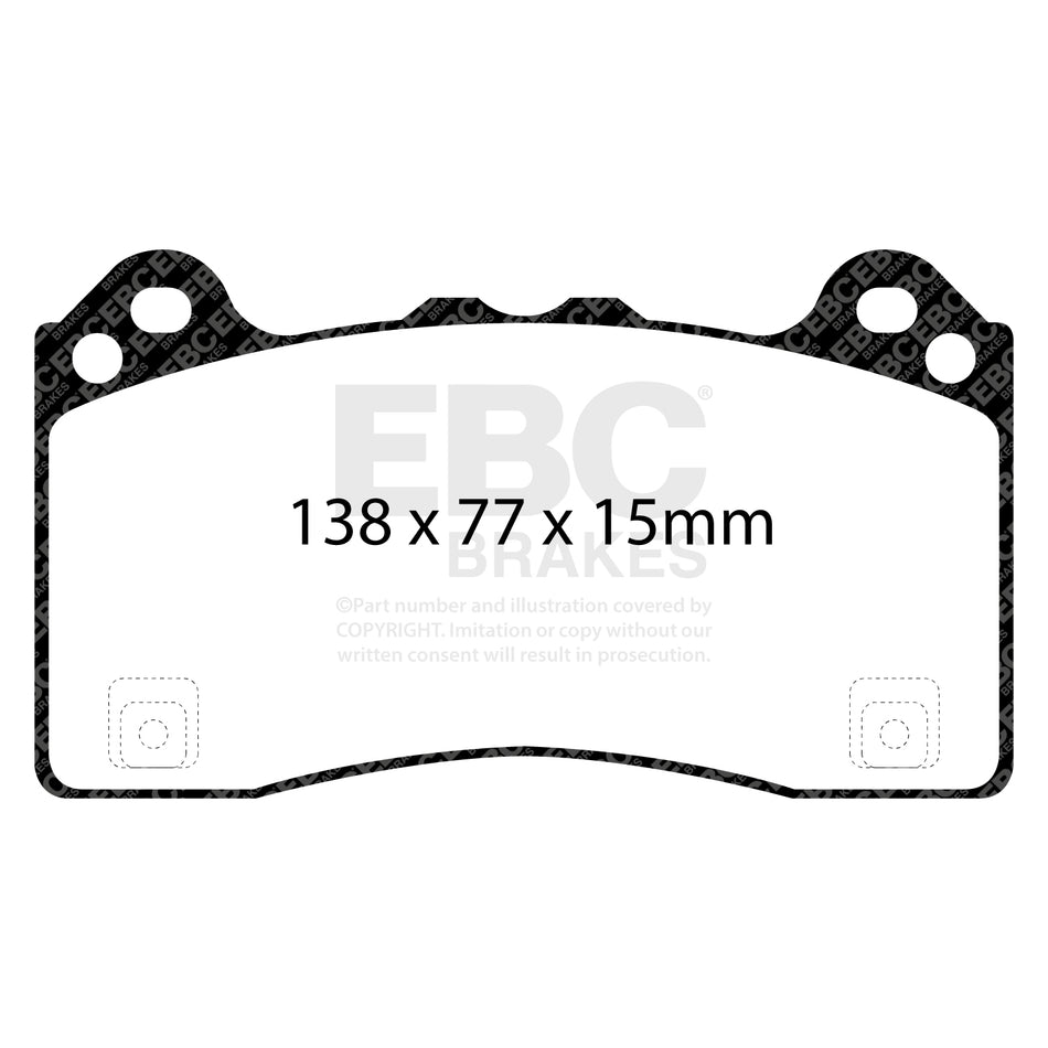 EBC Front Racing RP-1 Brake Pads - Ford Focus / Audi S3 (DP82274RP1) — view 2