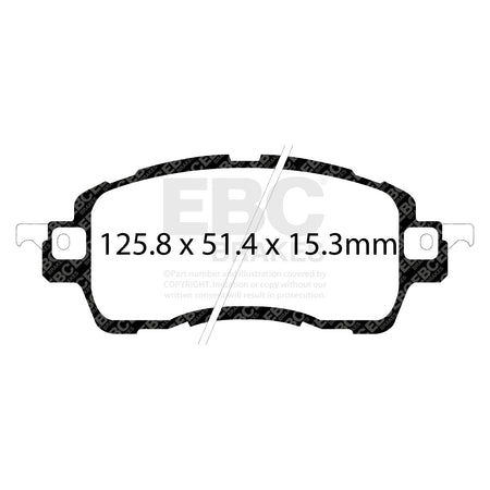 EBC Front Ultimax Brake Pads - Mazda 2 (DPX2275) — view 2