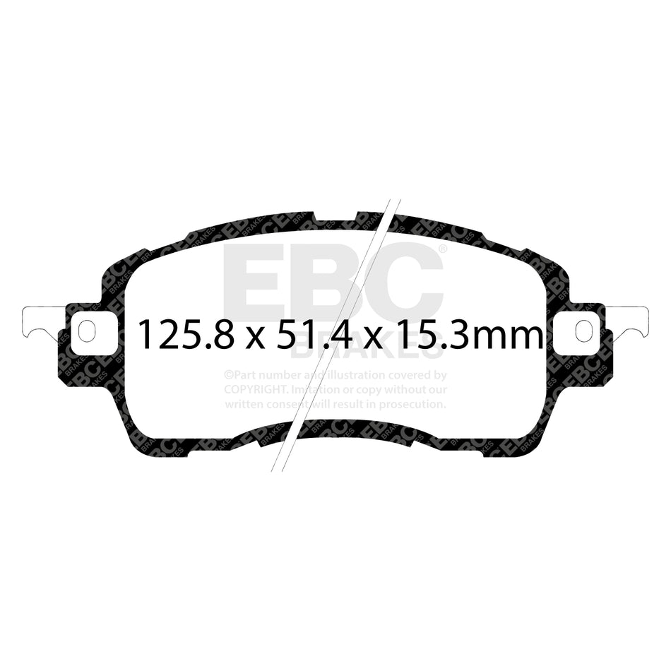 EBC Front Ultimax Brake Pads - Mazda 2 (DPX2275) — view 2