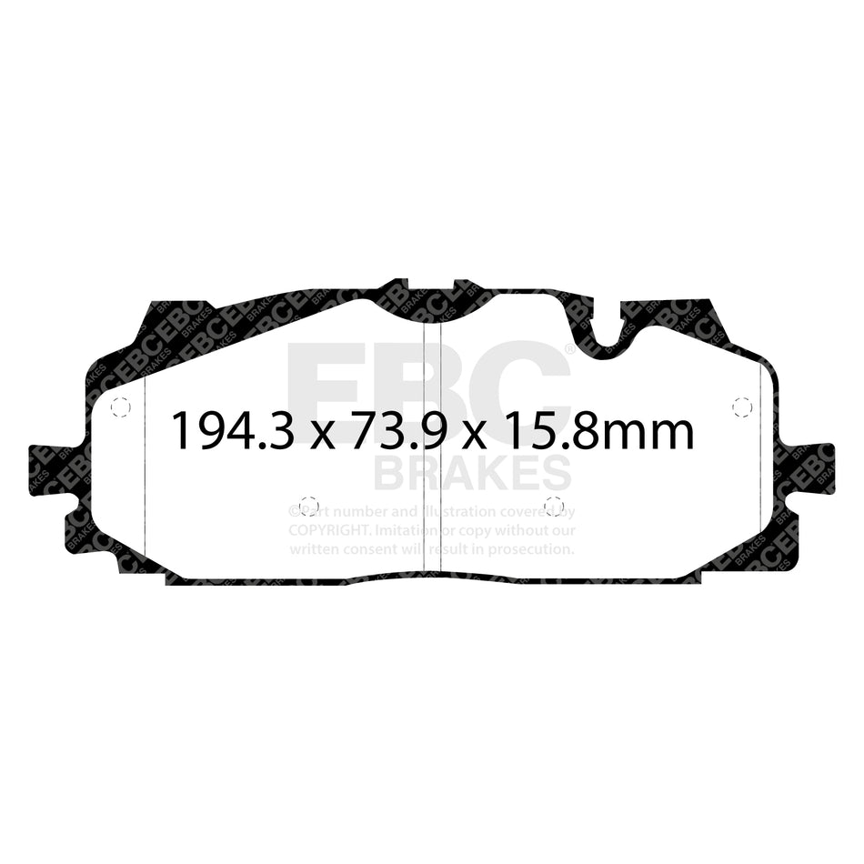 EBC Front BlueStuff Brake Pads - Audi Q7 / Audi A7 quattro (DP52277NDX) — view 2