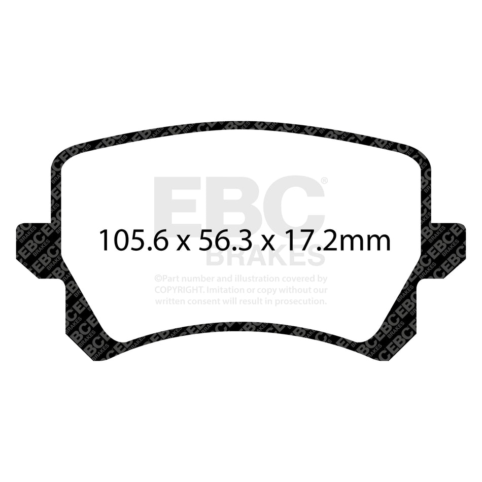 EBC Rear YellowStuff Brake Pads - Audi Rsq3 (DP42278R) — view 2