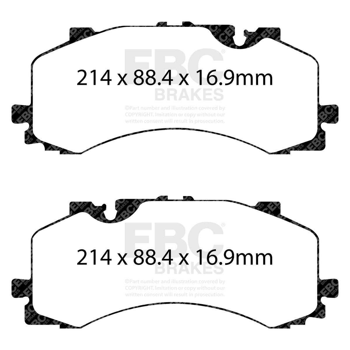 EBC Front BlueStuff Brake Pads - Audi Q7 / Audi Q8 (DP52279NDX) — view 2