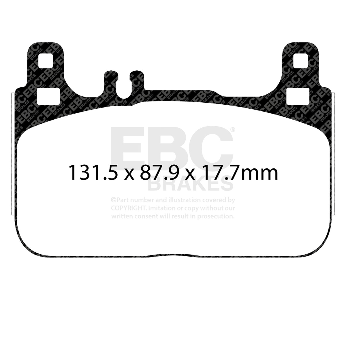 EBC Front YellowStuff Brake Pads - Mercedes-Benz S-Class (W222) (DP42284R) — view 2