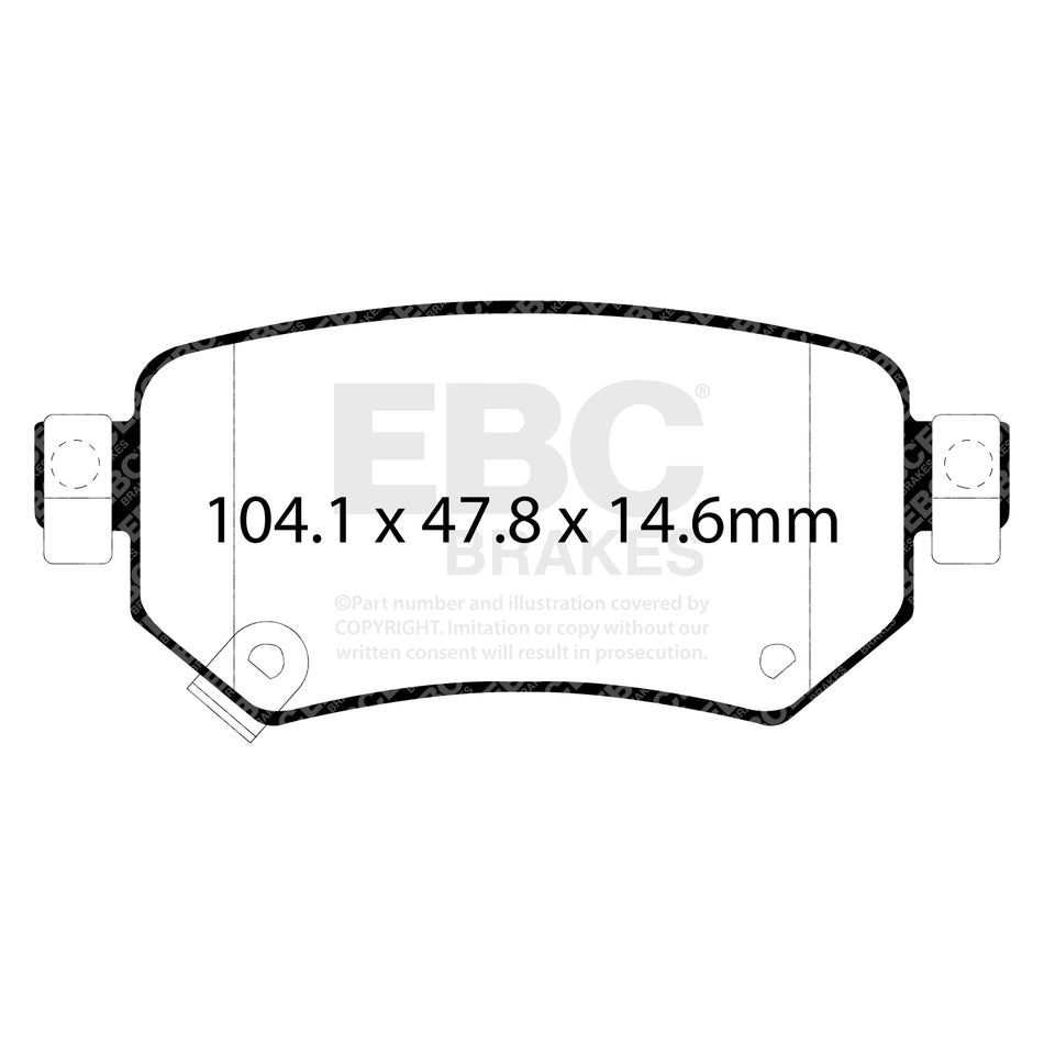 EBC Rear GreenStuff Brake Pads - Mazda 6 (DP22287) — view 2