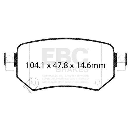 EBC Rear Ultimax Brake Pads - Mazda 6 (DPX2287) — view 2