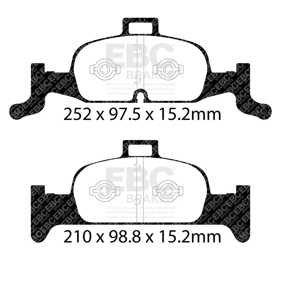 EBC Front Ultimax Brake Pads - Audi A5 / Audi A5 quattro (DPX2290) — view 2
