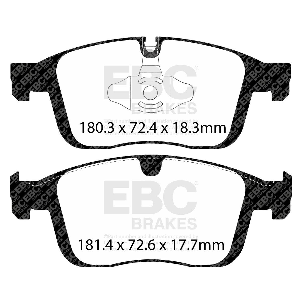 EBC Front YellowStuff Brake Pads - Volvo Xc60 (DP42296R) — view 2