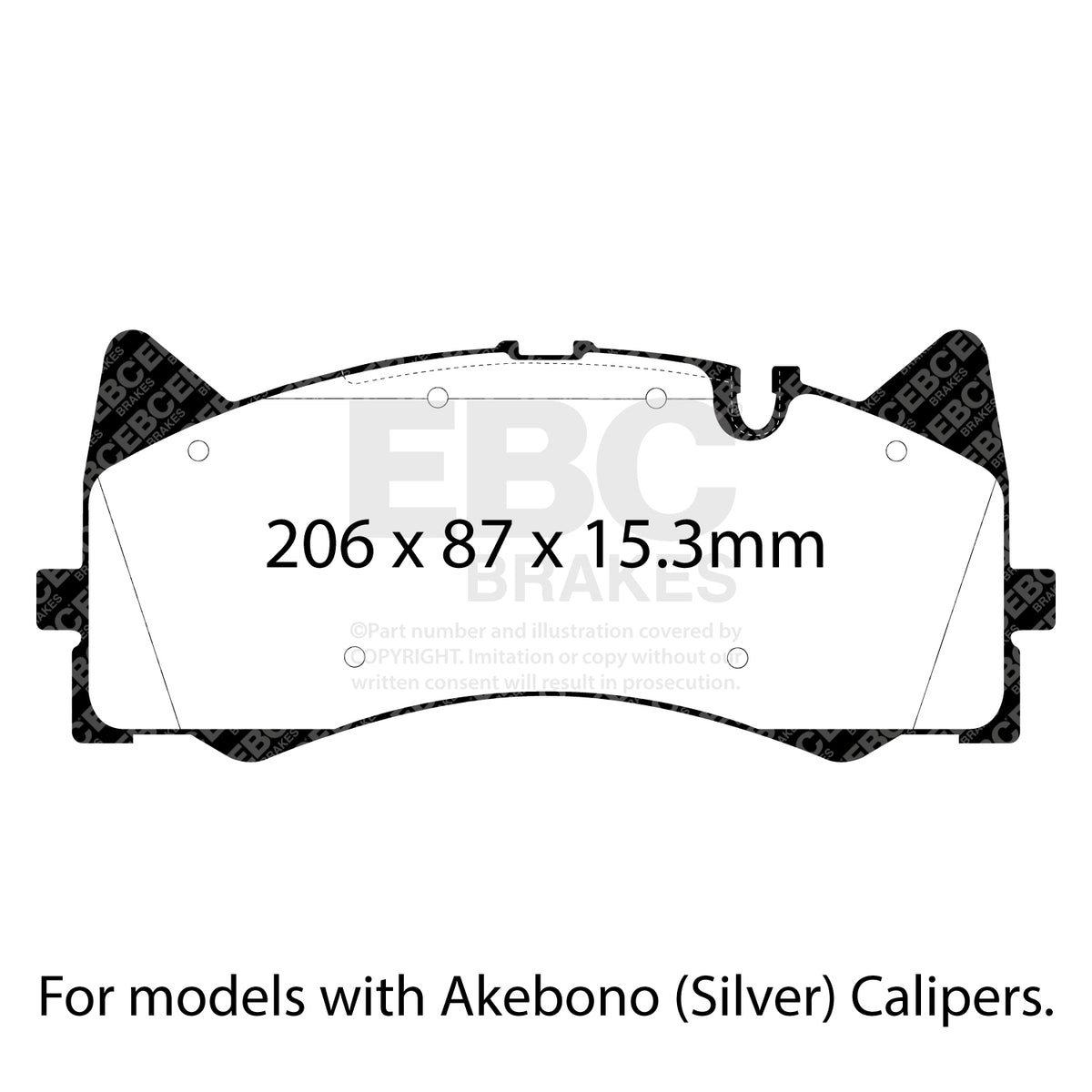 EBC Front BlueStuff Brake Pads - Mercedes-Benz AMG GT / Mercedes-Benz C-Class (S205) (DP52298NDX) — view 2