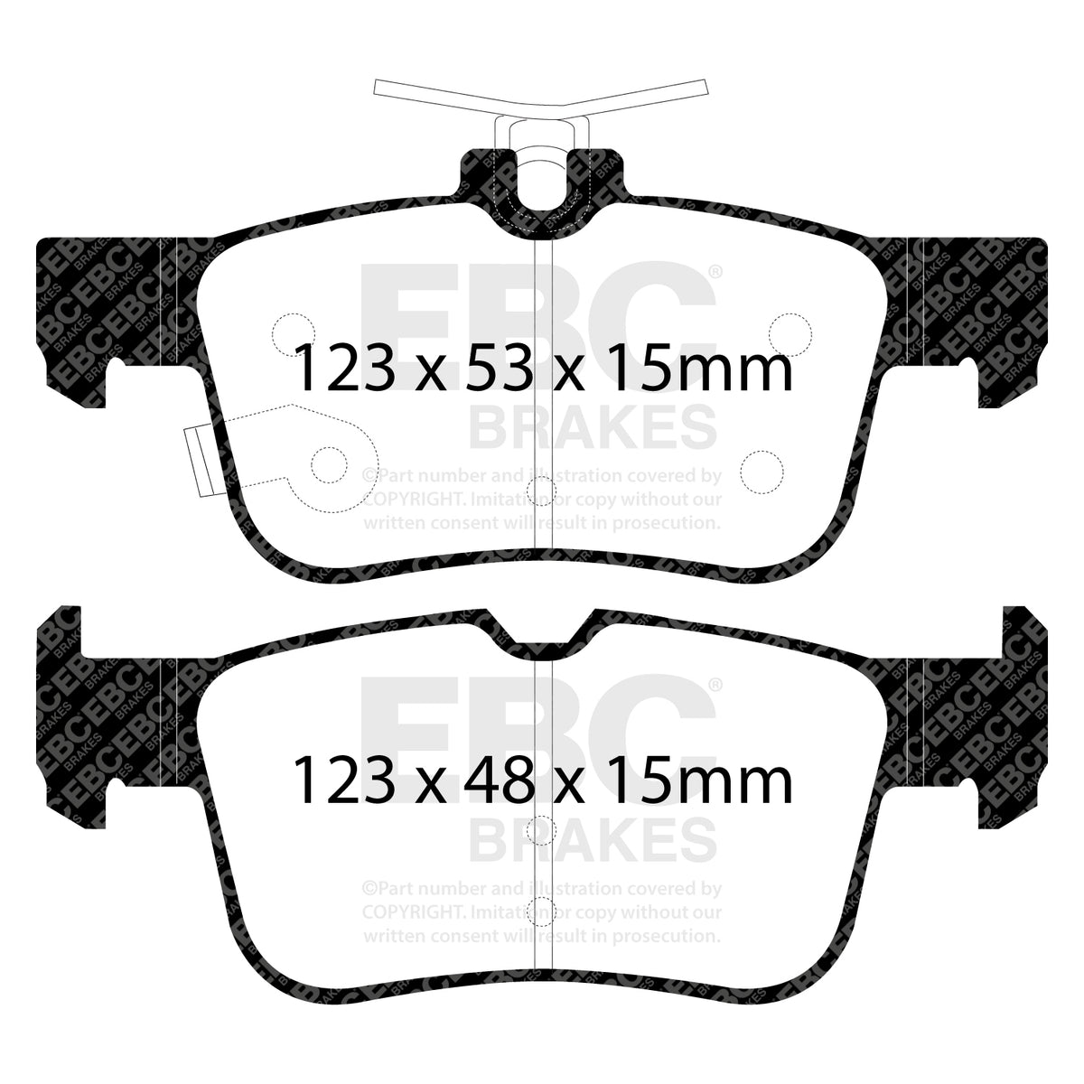 EBC Rear YellowStuff Brake Pads - Ford Mondeo (DP42300R) — view 2