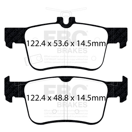 EBC Rear GreenStuff Brake Pads - Honda Civic (10th Gen) (DP22301) — view 2