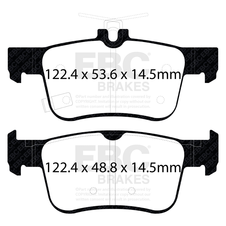 EBC Rear Ultimax Brake Pads - Honda Civic (10th Gen) / Honda E (DPX2301) — view 2