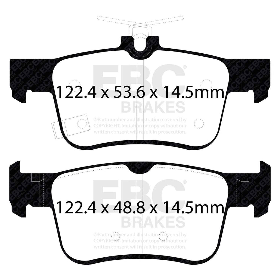 EBC Rear YellowStuff Brake Pads - Honda Civic (10th Gen) / Hyundai Kona (DP42301R)