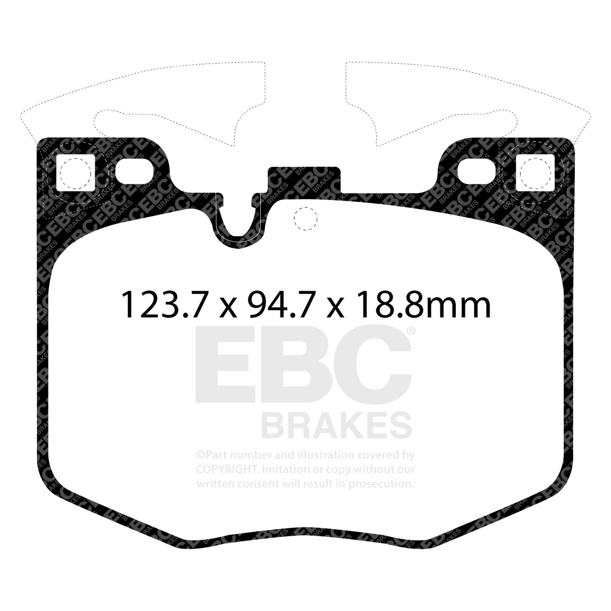 EBC Front YellowStuff Brake Pads - BMW 3 Series (G20) / BMW X4 (G02) (DP42302R) — view 2