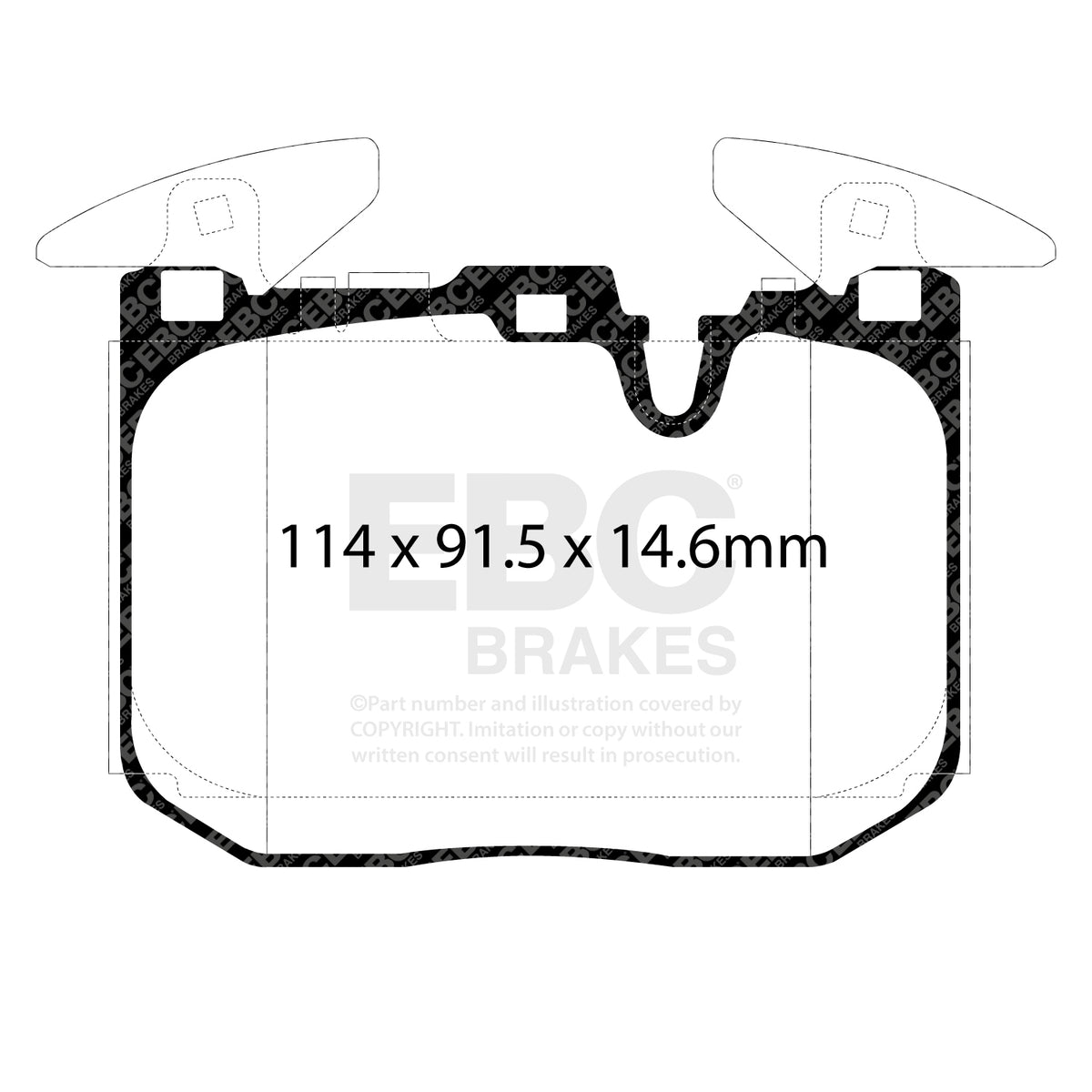 EBC Front YellowStuff Brake Pads - BMW I8 (DP42303R) — view 2