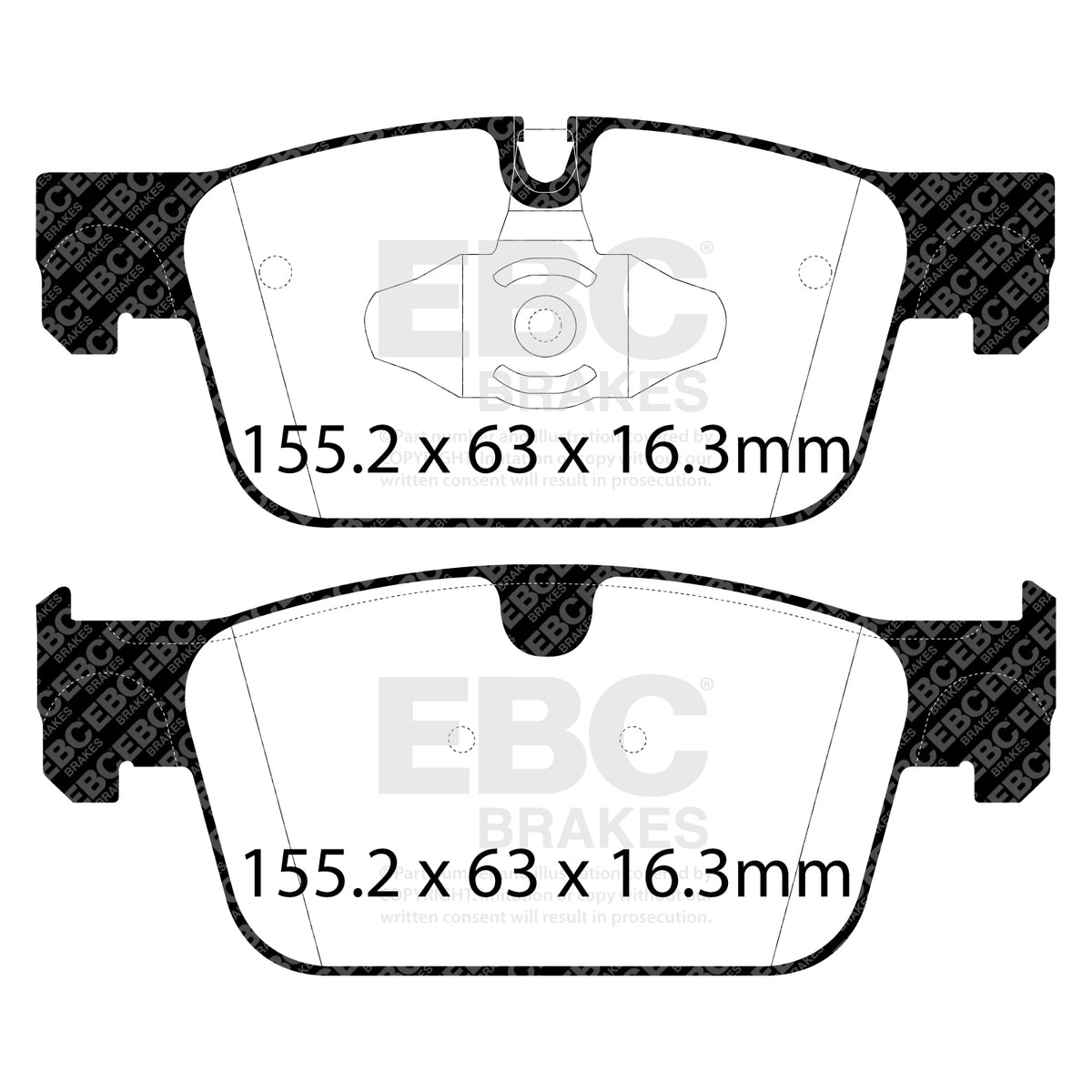 EBC Front RedStuff Brake Pads - Volvo V90 / Volvo S90 (DP32305C) — view 2