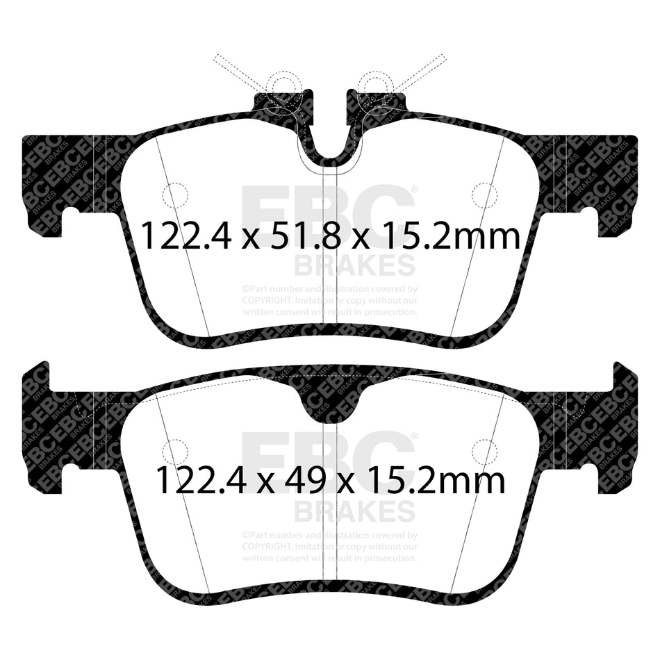 EBC Rear YellowStuff Brake Pads - Volvo Xc60 (2nd Gen) / Volvo V60 (DP42306R) — view 2