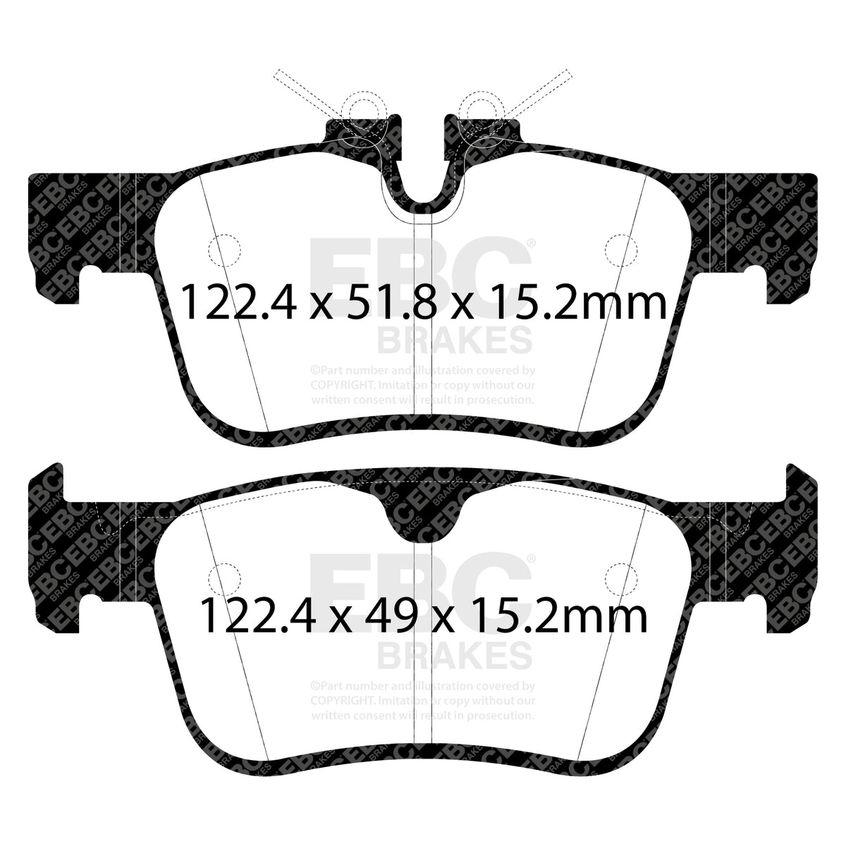 EBC Rear Ultimax Brake Pads - Volvo Xc60 (2nd Gen) / Volvo V60 (DPX2306) — view 2