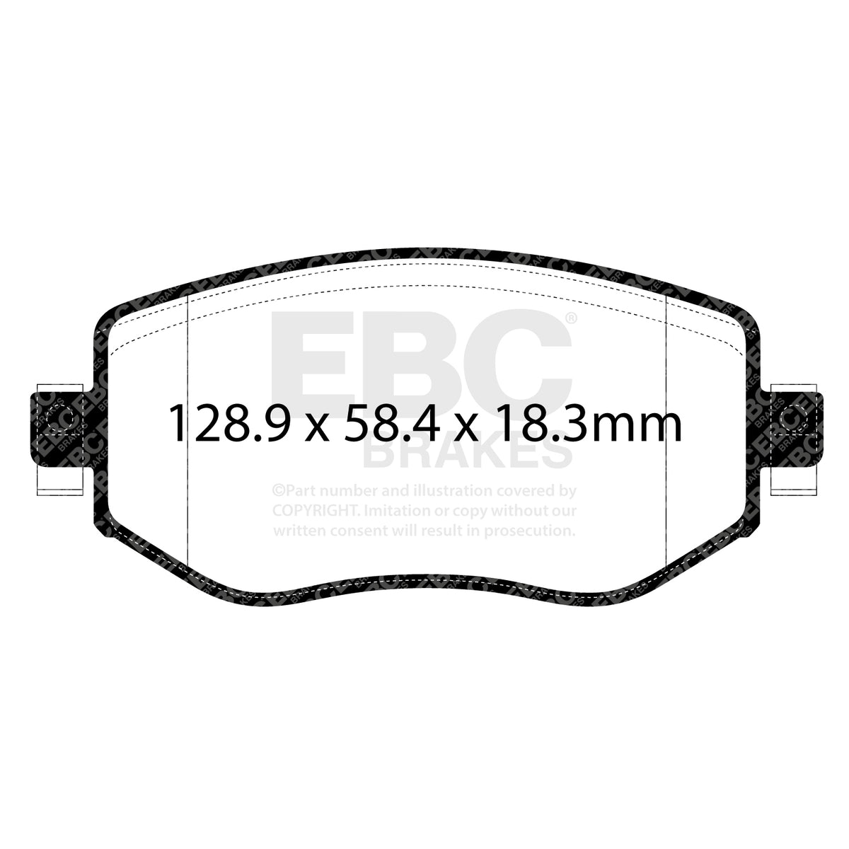 EBC Front GreenStuff Brake Pads - Renault Megane / Renault Megane Hatch (DP22309) — view 2