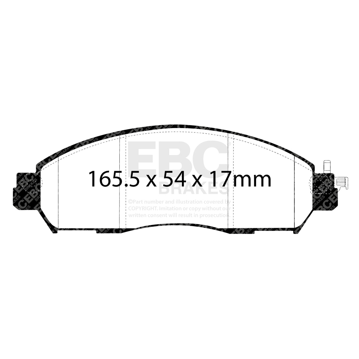 EBC Front Ultimax Brake Pads - Nissan Leaf / Nissan Commercial Np300 Navara (DPX2310) — view 2